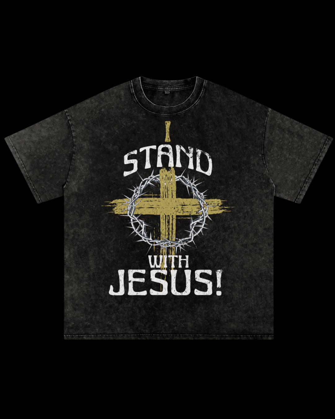 I Stand with Jesus Oversize acid washed T-Shirt